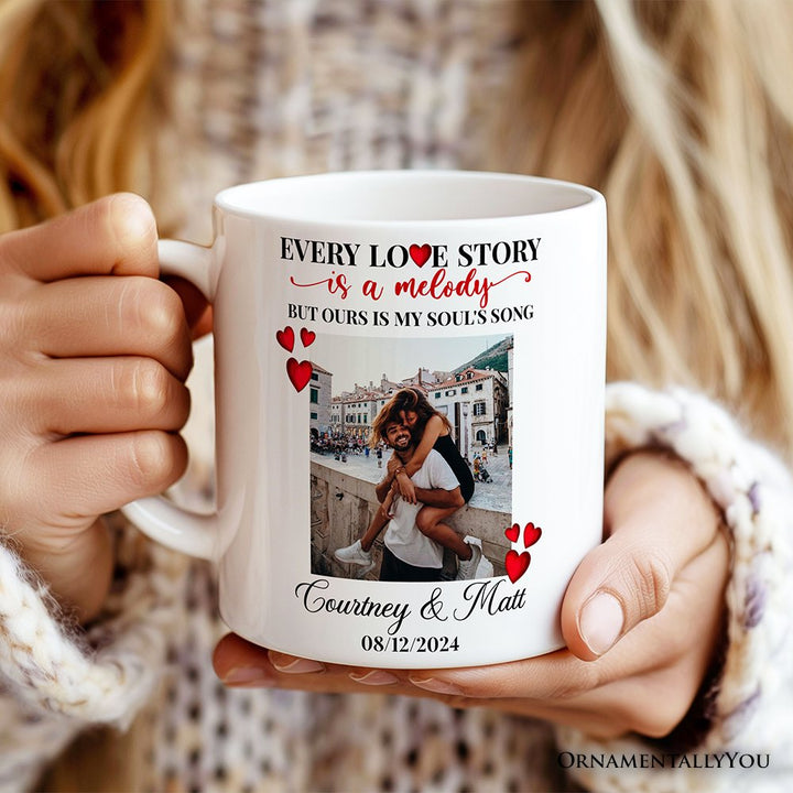 Custom Photo Mugs for Couple Lovers, Personalized Anniversary Mug Gift for Him Her Mug Personalized Ceramic Mug OrnamentallyYou 