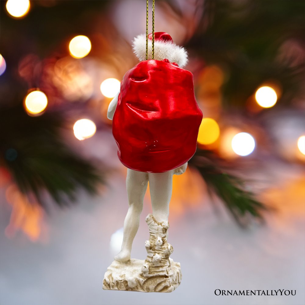 (Pre-Order) Festive Statue of David Ornament, Unique Italian Renaissance and Michelangelo Decor Resin Ornaments OrnamentallyYou 
