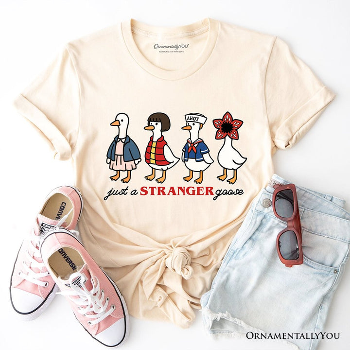 Just a Stranger Goose T-Shirt, Funny Retro Tee T-Shirts OrnamentallyYou Natural XS 