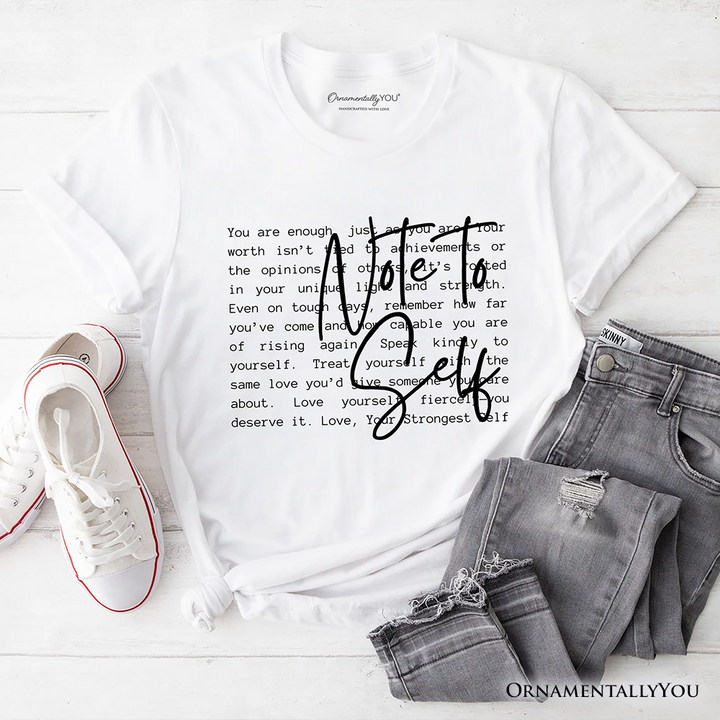 Note To Self Mental Health T-Shirt, Motivational Definition Tee