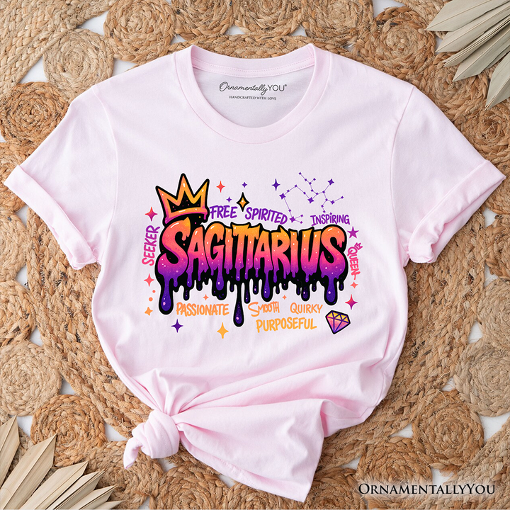 Sagittarius Graffiti Zodiac T-Shirt, Street Style Astrology Horoscope Tee