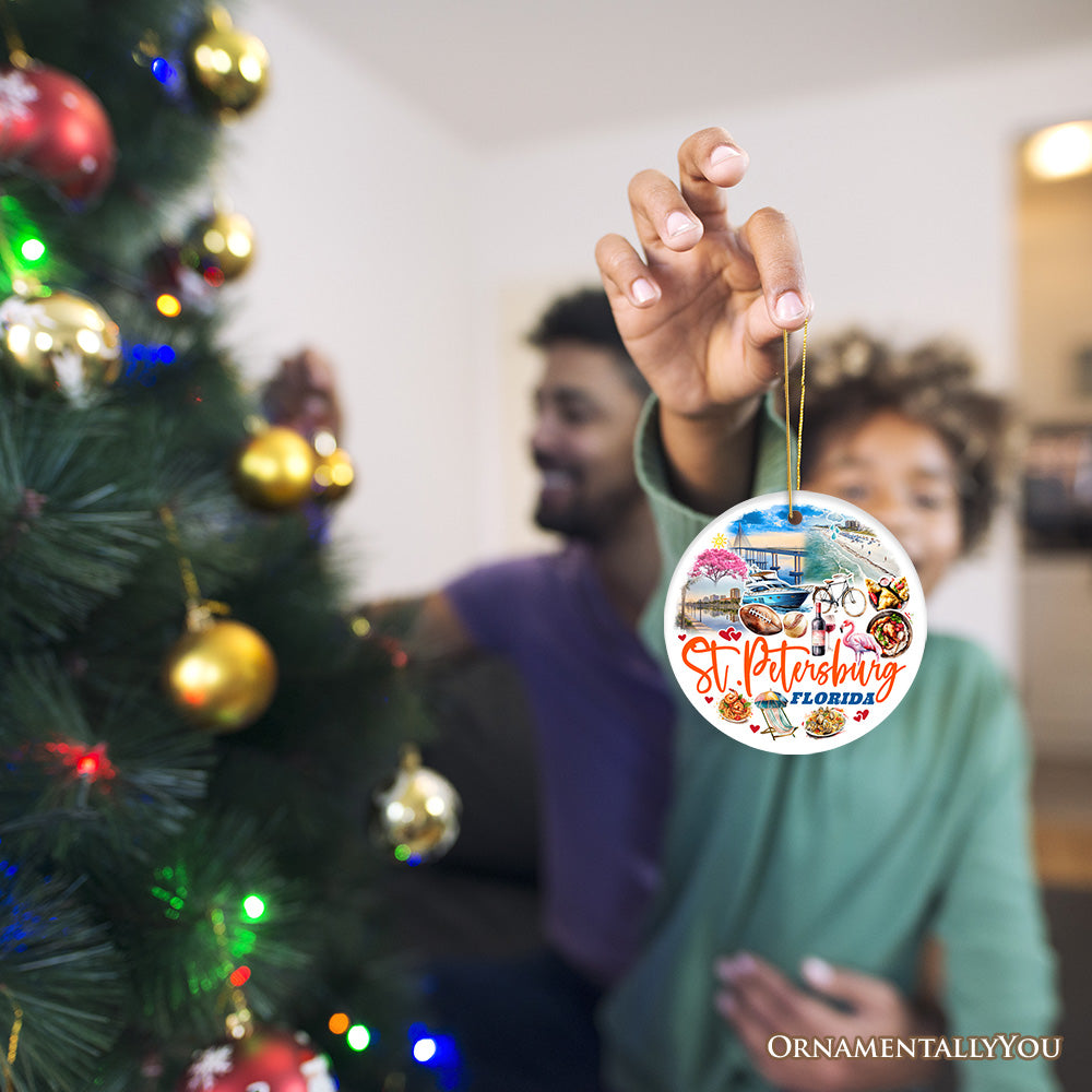 St. Petersburg Christmas Ornament, Florida's Gulf Coast City Souvenir and Decor