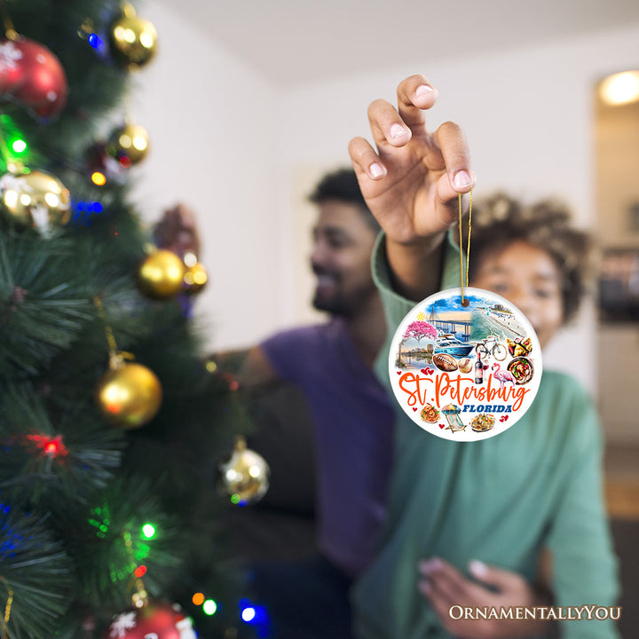 St. Petersburg Christmas Ornament, Florida's Gulf Coast City Souvenir and Decor
