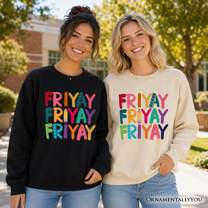 Friday Teacher Sweatshirt, Friyay Weekend Vibes Sweater