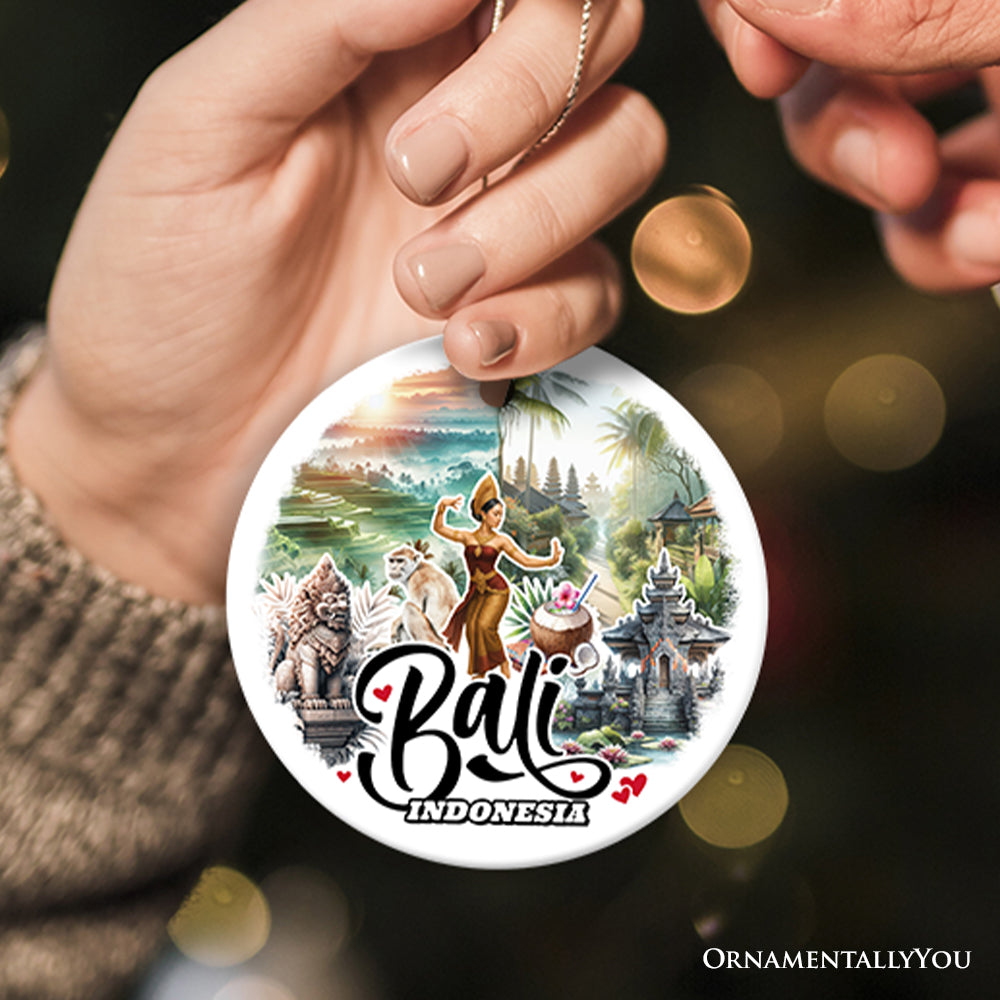 Picturesque Bali Island of the Gods Christmas Ornament, Indonesian Heritage and Cultural Gift and Souvenir