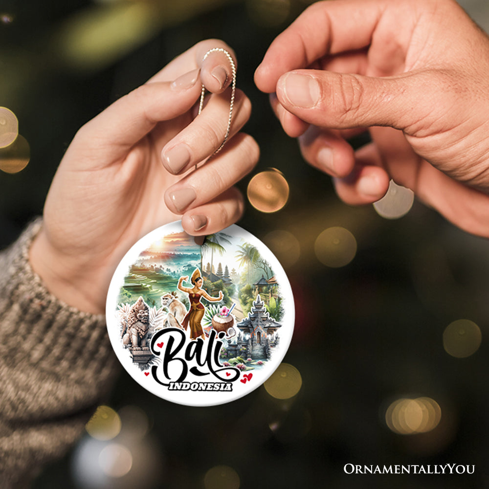 Picturesque Bali Island of the Gods Christmas Ornament, Indonesian Heritage and Cultural Gift and Souvenir