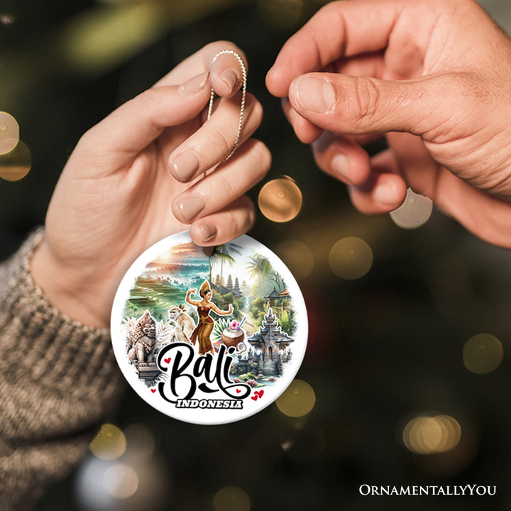 Picturesque Bali Island of the Gods Christmas Ornament, Indonesian Heritage and Cultural Gift and Souvenir