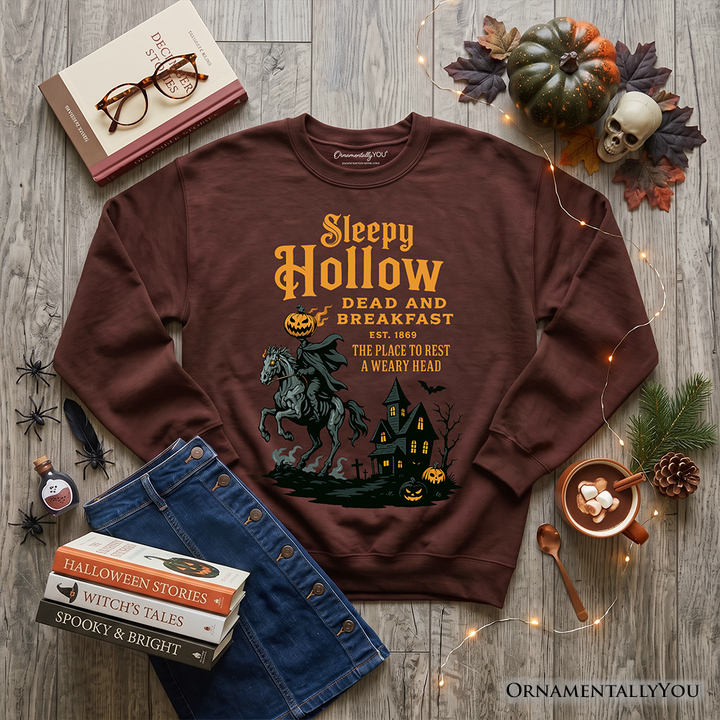 Headless Horseman Sleepy Hollow Halloween Vintage Sweatshirt, Dead and Breakfast Retro Sweater