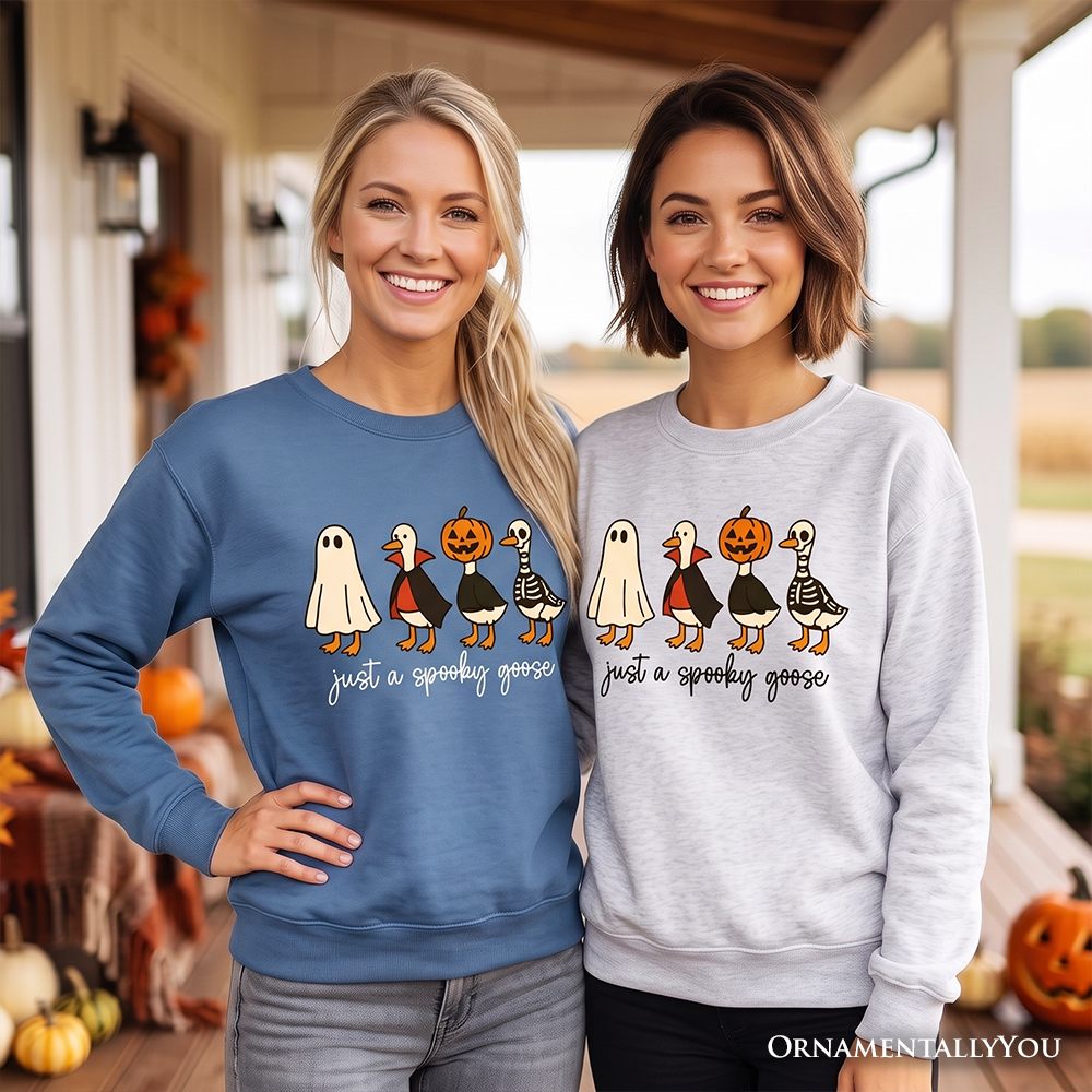 Just a Spooky Goose Sweatshirt, Funny Halloween Costumes Sweater