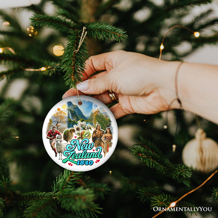 Majestic New Zealand Kiwi Heritage Christmas Ornament, Māori Culture and Travel Keepsake