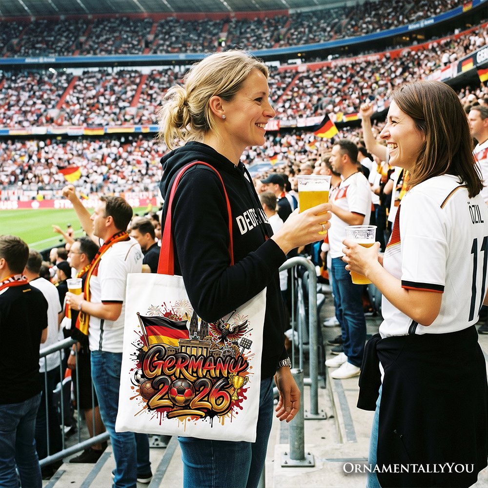 Germany 2026 Soccer Cup Global Championship Tote Bag, Fans Football Gift Shopper Tote Bag OrnamentallyYou 