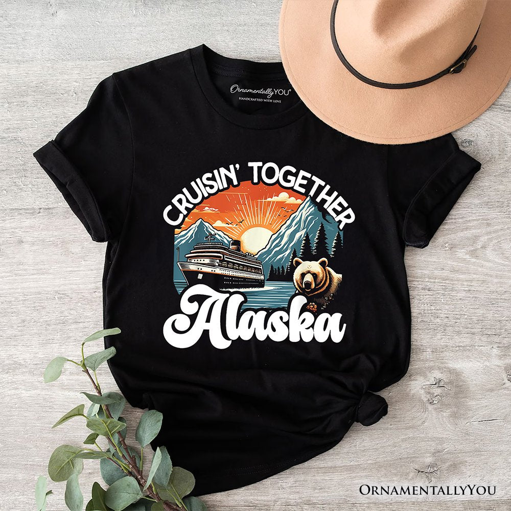 Cruisin' Together Alaska T-Shirt, Family Cruise Vacation Trip Tee T-Shirts OrnamentallyYou Black XS 
