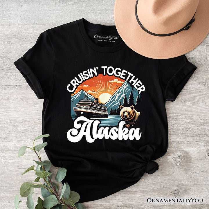 Cruisin' Together Alaska T-Shirt, Family Cruise Vacation Trip Tee T-Shirts OrnamentallyYou Black XS 