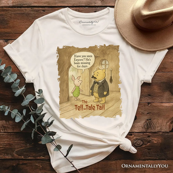 Edgar Allan Winnie-the-Pooh T-Shirt, 1926 A.A. Milne Vintage Halloween Mystery Tale Tee T-Shirts OrnamentallyYou Natural XS 