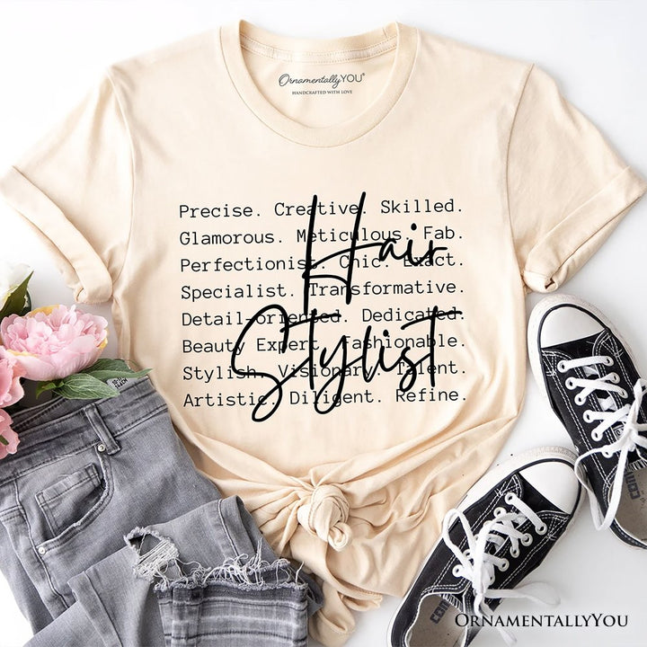 Hair Stylist Definition T-Shirt, Beauty Salon Appreciation Words Tee T-Shirts OrnamentallyYou Natural XS 