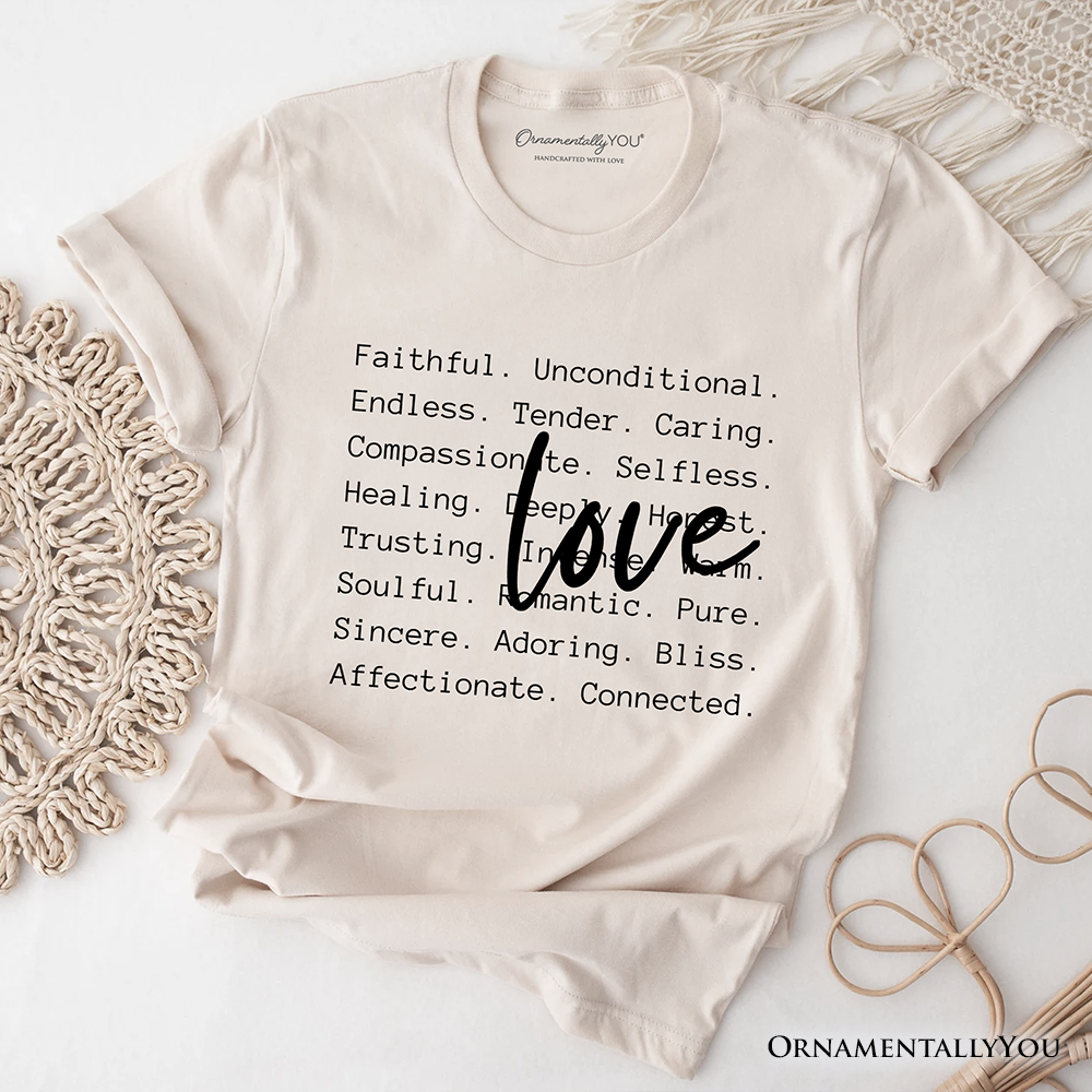 Love Definition Words T-Shirt, Minimalist Valentine Inspirational Love Tee