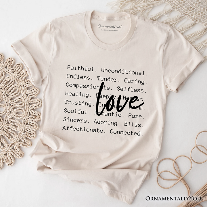 Love Definition Words T-Shirt, Minimalist Valentine Inspirational Love Tee