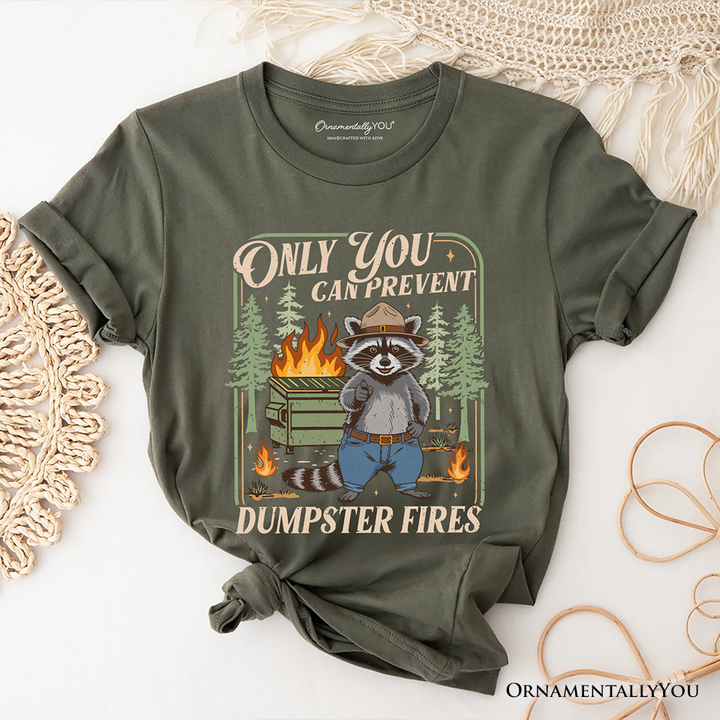 Only You Can Prevent Funny Dumpster Raccoon T-Shirt, Vintage Meme Tee