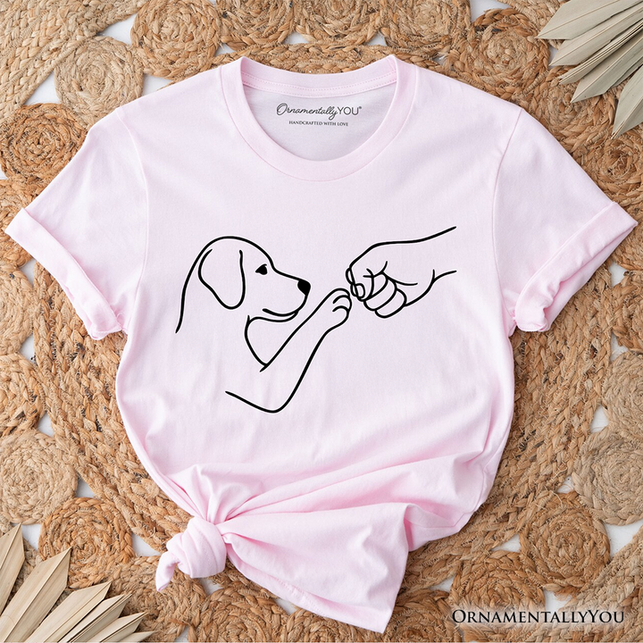 Paw Friends Minimalist Line Art Dog T-Shirt, Cute Dog Parents Tee