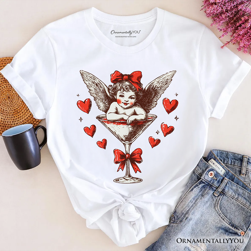 Retro Coquette Cupid Valentine T-Shirt, Galentine Tee