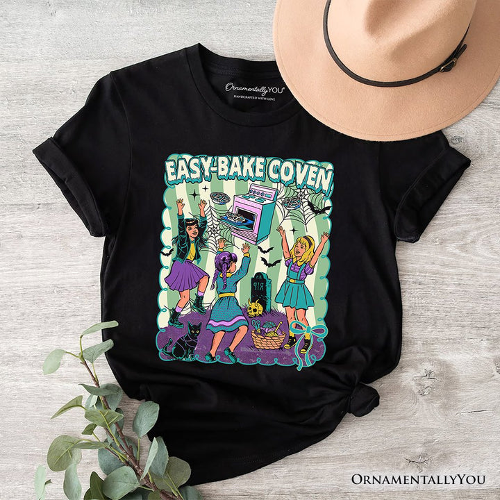 Retro Easy-Bake Coven Horror Movie T-Shirt, Funny Retro Witch Halloween Tee T-Shirts OrnamentallyYou Black XS 