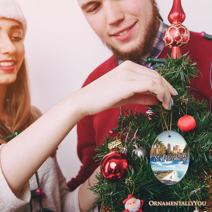St. Petersburg Christmas Ornament, Florida's Gulf Coast City Souvenir and Decor
