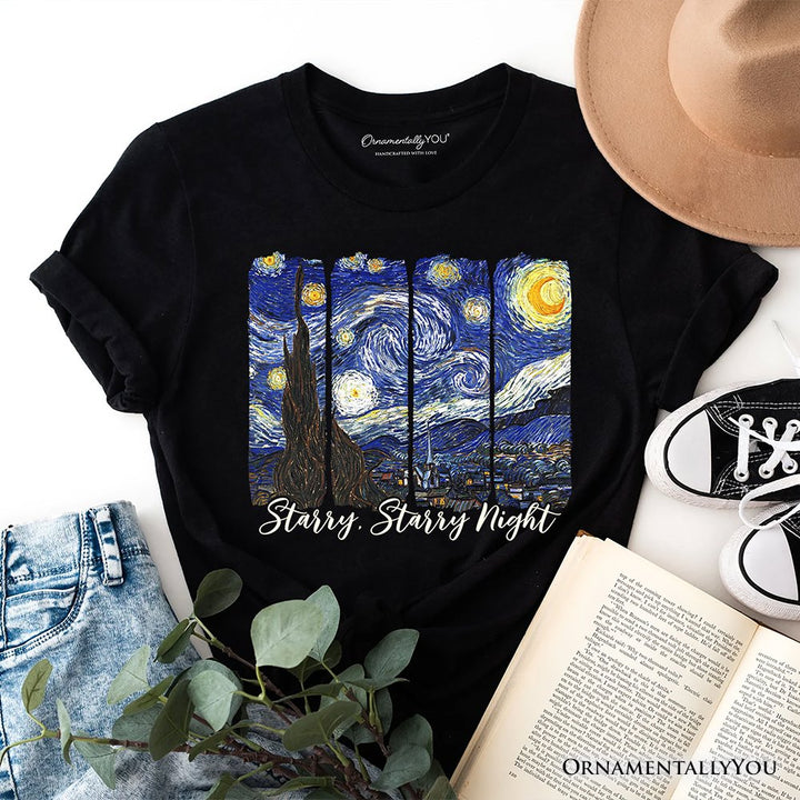 Vincent Van Gogh The Starry Night T-Shirt, Famous Painting Tee T-Shirts OrnamentallyYou Black XS 
