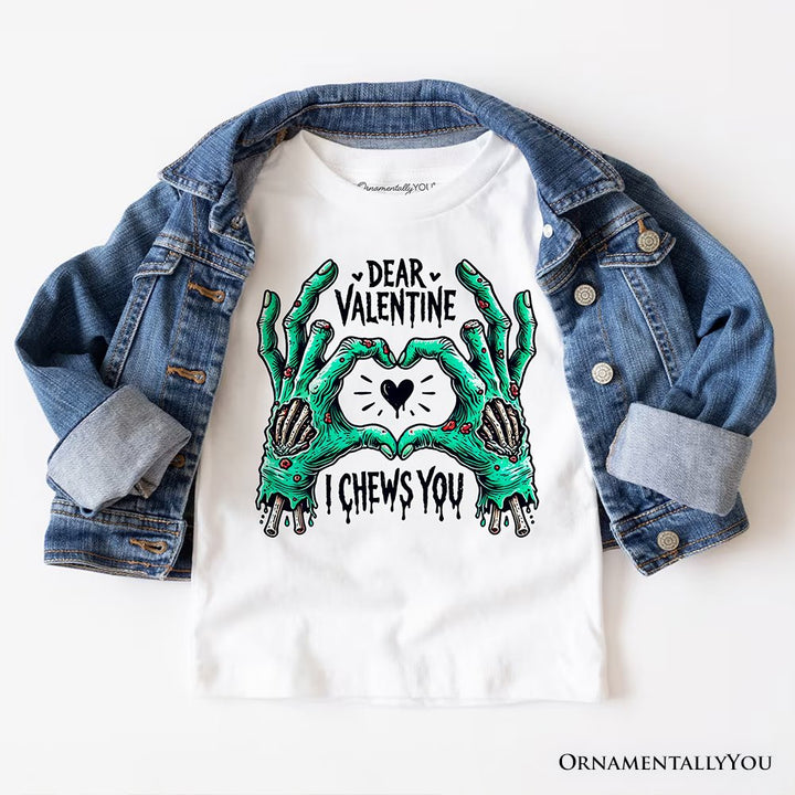 Zombie Valentine Hands I Chews You T-Shirt, Funny Tee for Horror Spring Season T-Shirts OrnamentallyYou White XS 