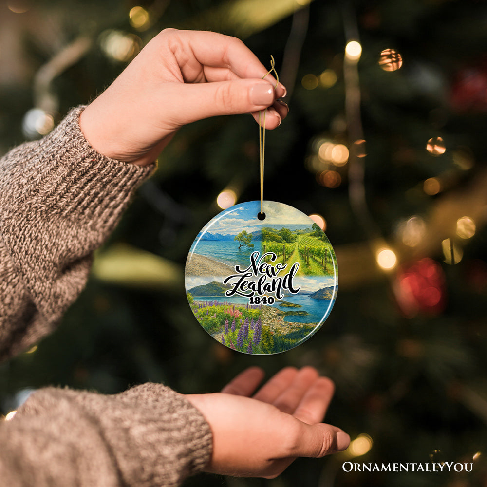 Majestic New Zealand Kiwi Heritage Christmas Ornament, Māori Culture and Travel Keepsake