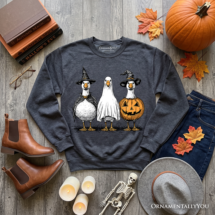 Haunting Honkers Goose Sweatshirt, Funny Halloween Costumes Sweater