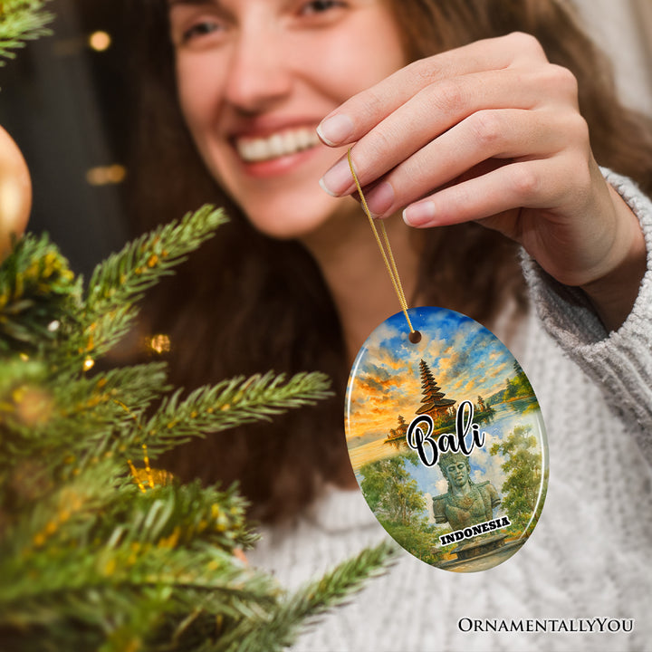 Picturesque Bali Island of the Gods Christmas Ornament, Indonesian Heritage and Cultural Gift and Souvenir