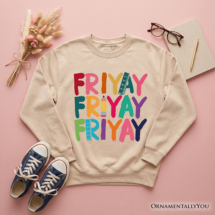 Friday Teacher Sweatshirt, Friyay Weekend Vibes Sweater