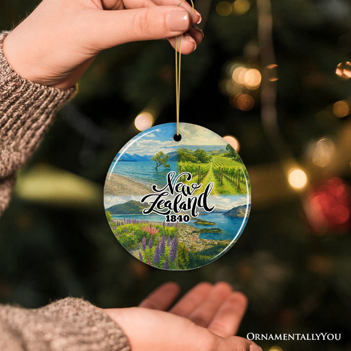 Majestic New Zealand Kiwi Heritage Christmas Ornament, Māori Culture and Travel Keepsake