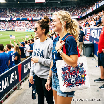 USA 2026 Soccer Cup Global Championship Tote Bag, Fans Football Gift Shopper Tote Bag OrnamentallyYou 