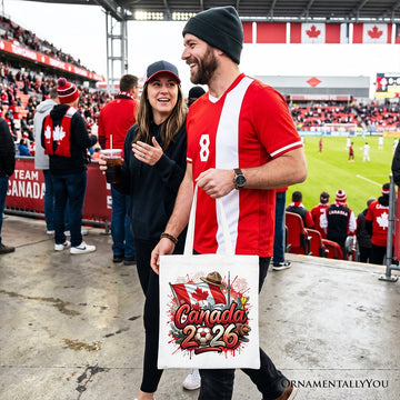 Canada 2026 Soccer Cup Global Championship Tote Bag, Fans Football Gift Shopper Tote Bag OrnamentallyYou 