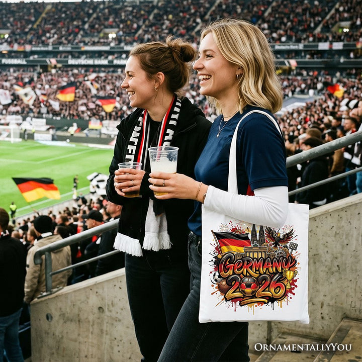 Germany 2026 Soccer Cup Global Championship Tote Bag, Fans Football Gift Shopper Tote Bag OrnamentallyYou 