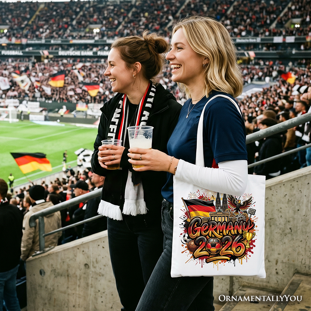 Germany 2026 Soccer Cup Global Championship Tote Bag, Fans Football Gift Shopper