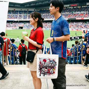 Japan 2026 Soccer Cup Global Championship Tote Bag, Fans Football Gift Shopper Tote Bag OrnamentallyYou 