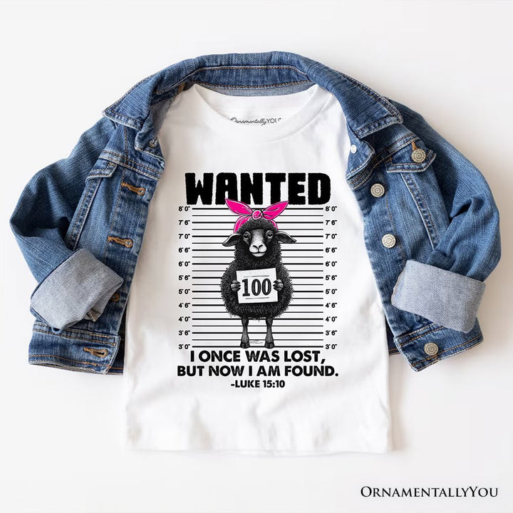I Once Was Lost But Now I Am Found Luke 15:10 Christian T-Shirt, Wanted Black Sheep Tee T-Shirts OrnamentallyYou White XS 