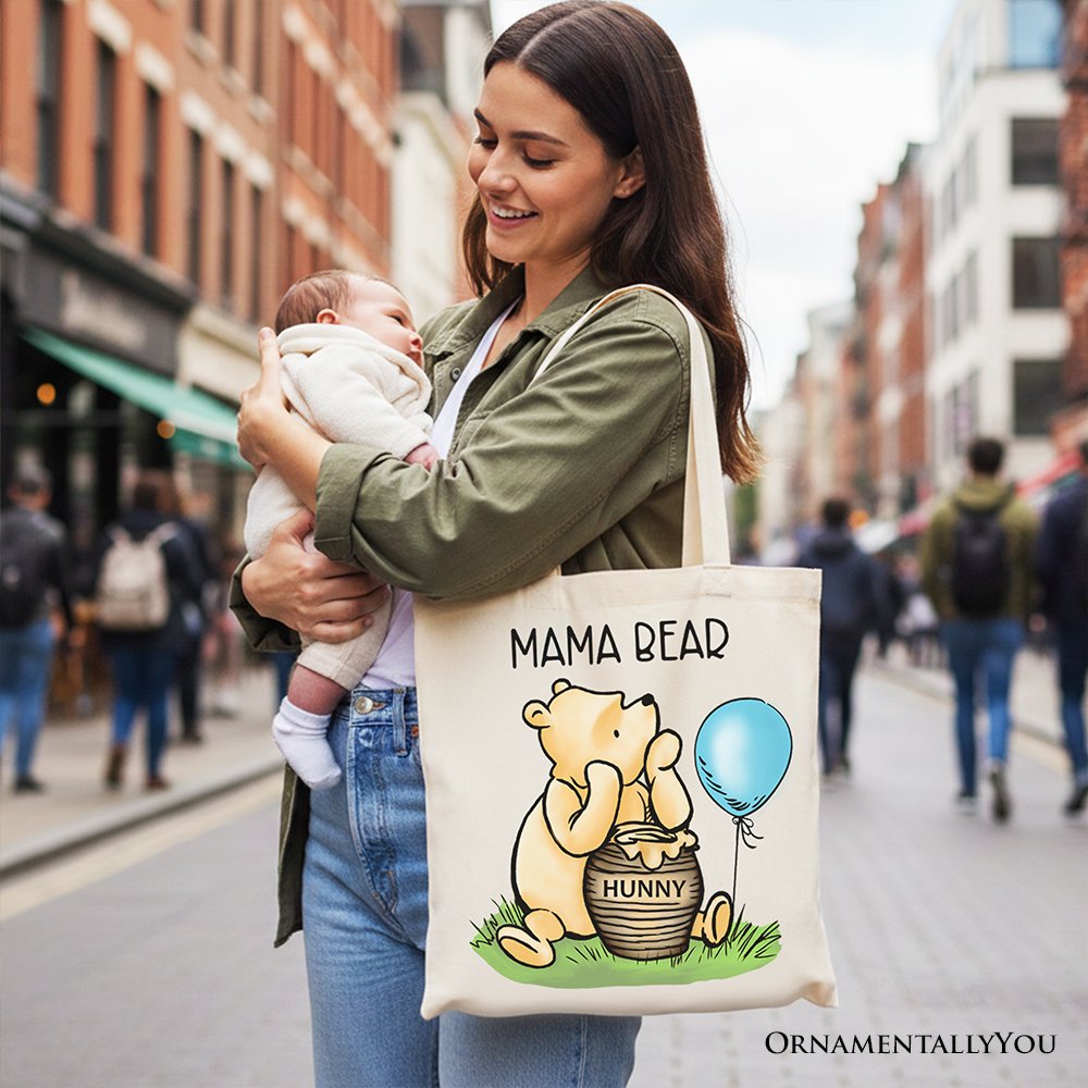 Charming Mama Winnie-the-Pooh Cute Tote Bag, 1926 A.A. Milne Mom Gift Shopper Tote Bag OrnamentallyYou 
