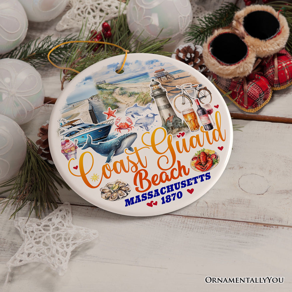 Coast Guard Heritage Christmas Ornament, Massachusetts Souvenir and Gift