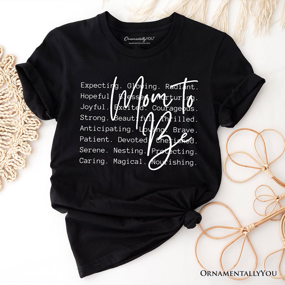 Mom To Be Pregnancy Announcement T-Shirt, Definition Future Mama Pregnant Tee T-Shirts OrnamentallyYou Black XS 