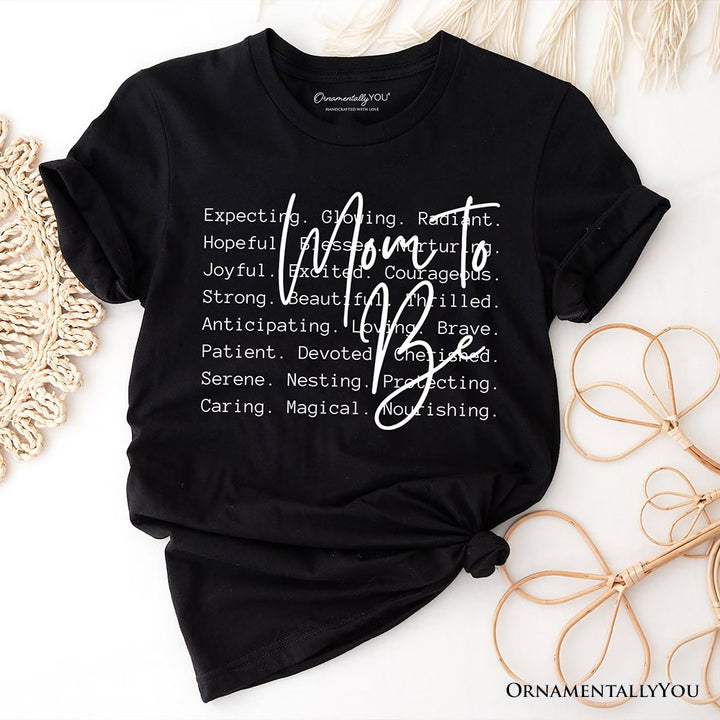Mom To Be Pregnancy Announcement T-Shirt, Definition Future Mama Pregnant Tee T-Shirts OrnamentallyYou Black XS 