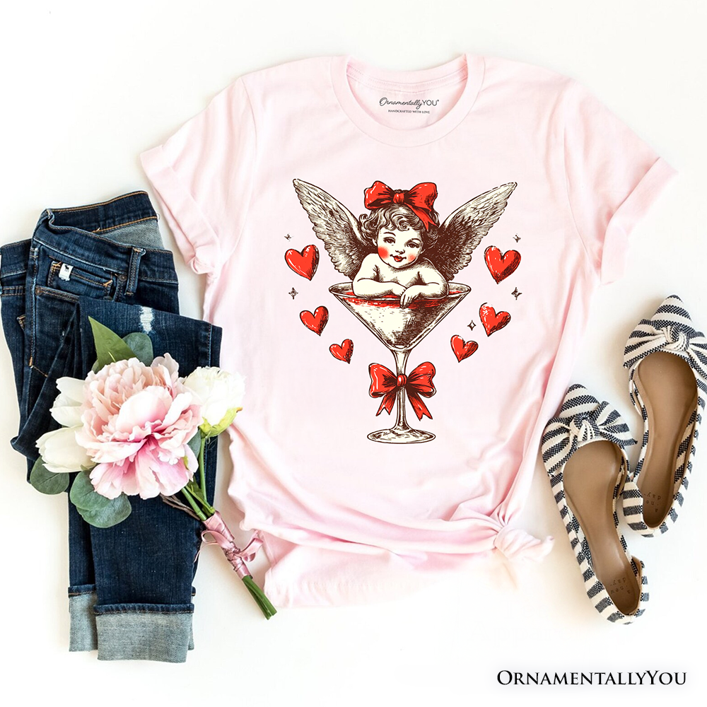 Retro Coquette Cupid Valentine T-Shirt, Galentine Tee