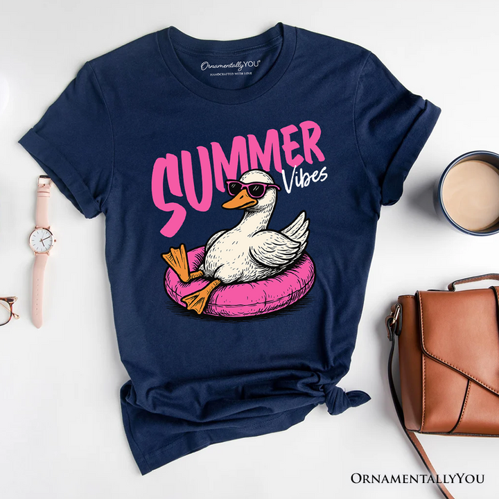 Summer Vibes Goose T-Shirt, Funny Beach Vacation Tee