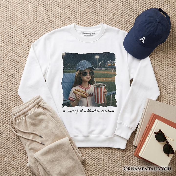 Funny Doll Face Baseball Sweatshirt, Sports Fan Mom Sweater