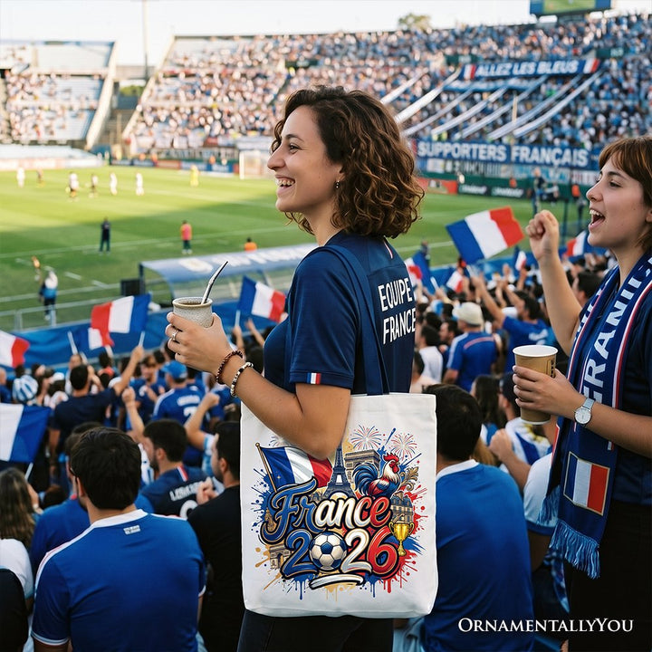 France 2026 Soccer Cup Global Championship Tote Bag, Fans Football Gift Shopper Tote Bag OrnamentallyYou 