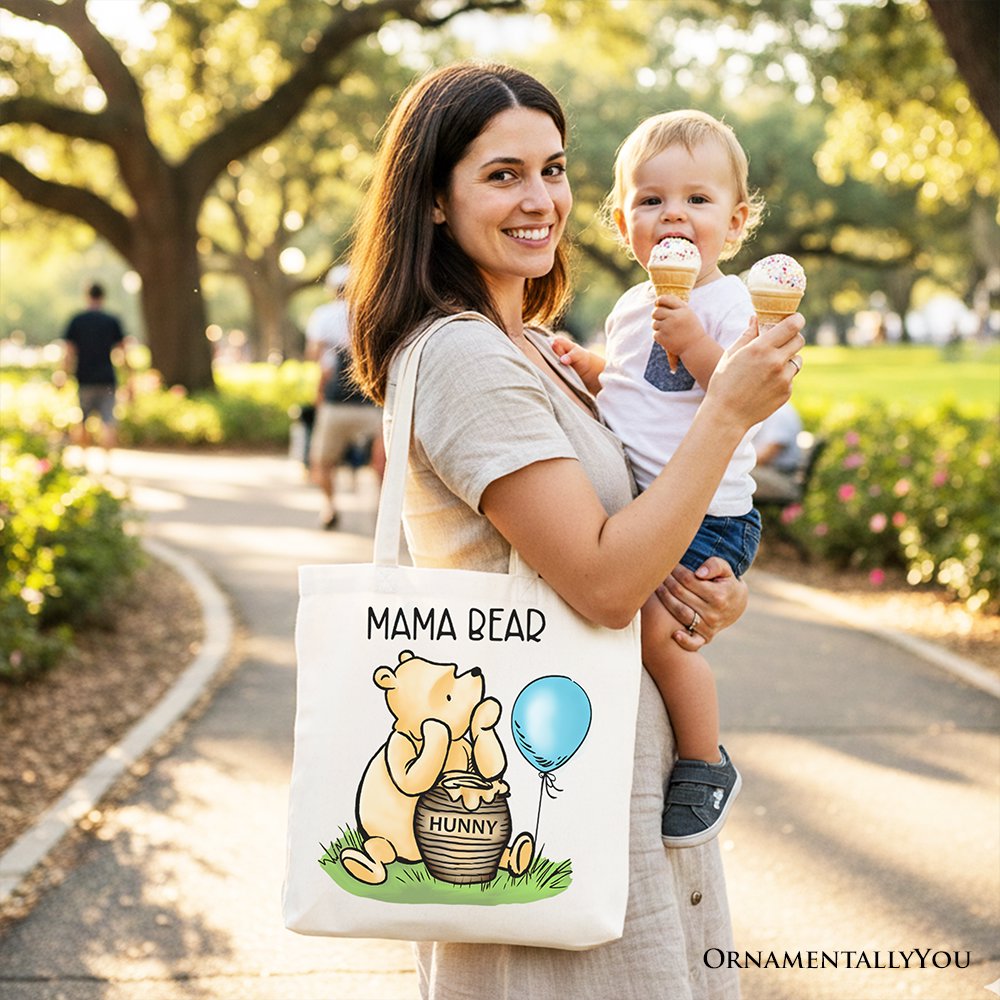 Charming Mama Winnie-the-Pooh Cute Tote Bag, 1926 A.A. Milne Mom Gift Shopper Tote Bag OrnamentallyYou 