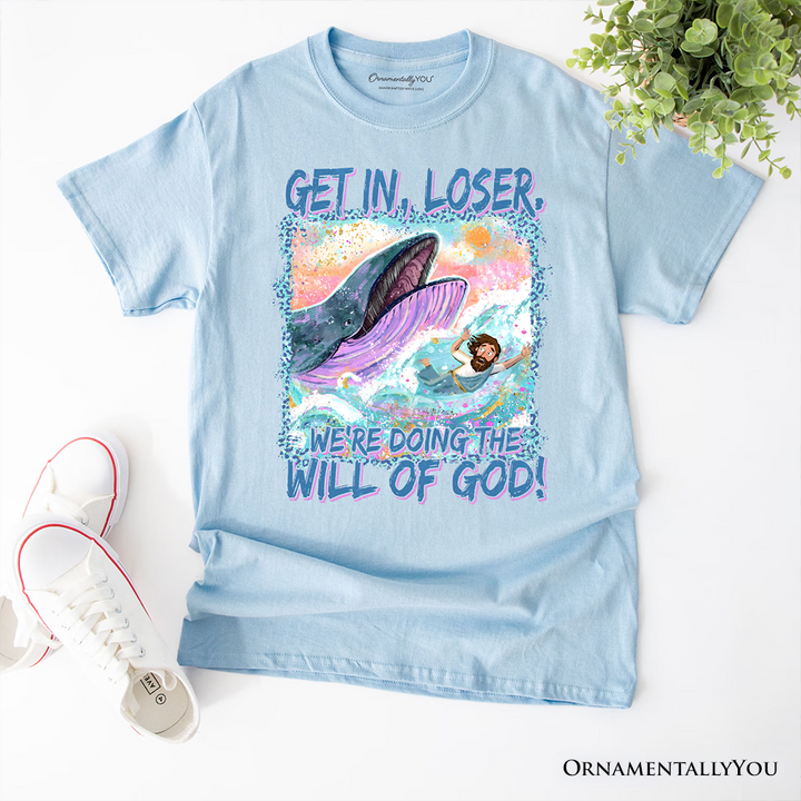 Jonah And The Whale T-Shirt, Doing The Will Of God Funny Christian Tee
