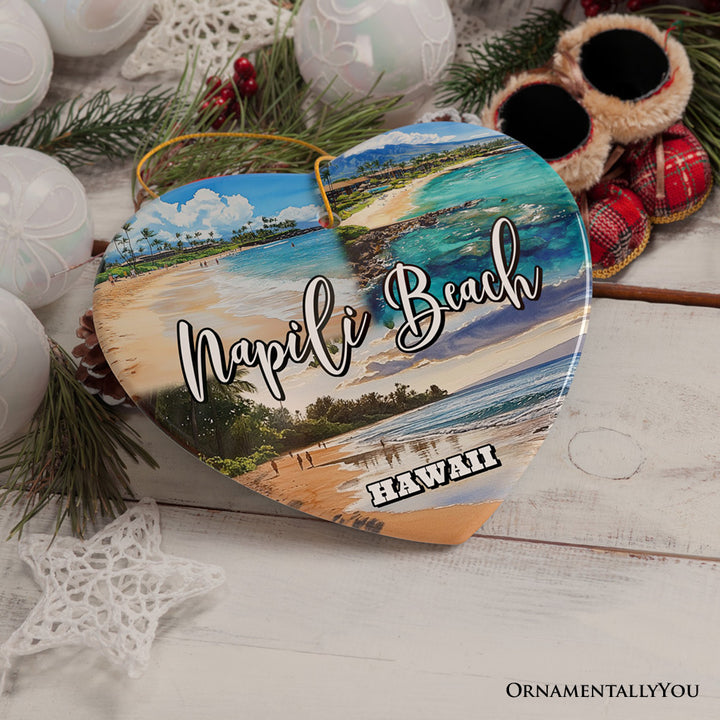 Napili Beach Hawaii Tropical Paradise Christmas Ornament, Hawaiian Islands Souvenir